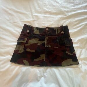 Moda International Camouflage Corduroy Skirt